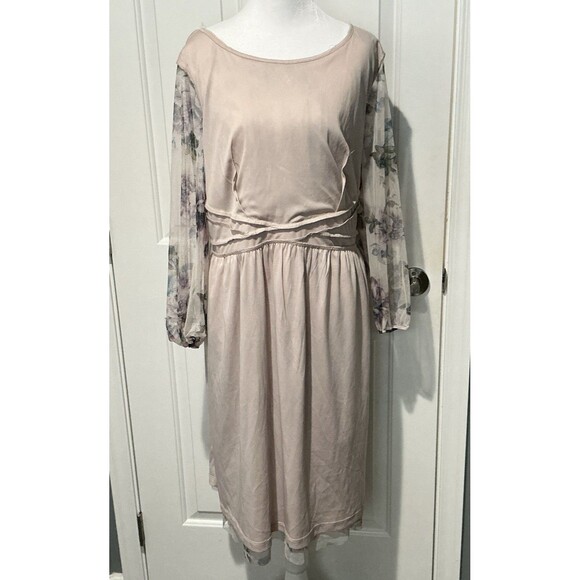 NEW Candalite Women’s Floral Dress Lilac Mesh Overlay Sheer Size 2X - Picture 9 of 9